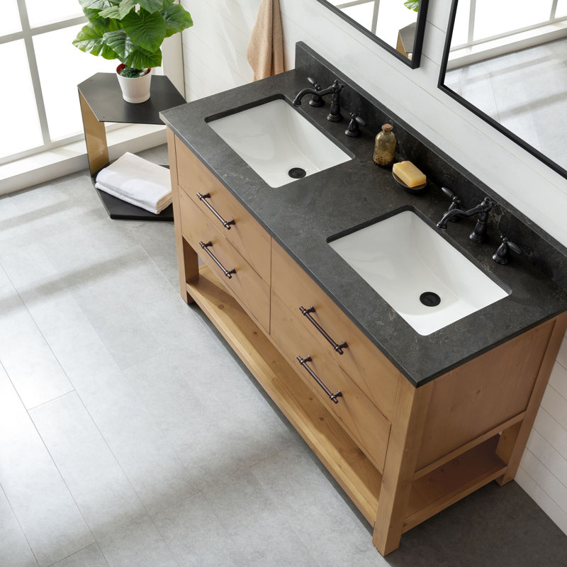 AllModern Keri 54'' Freestanding Double Bathroom Vanity with Blue